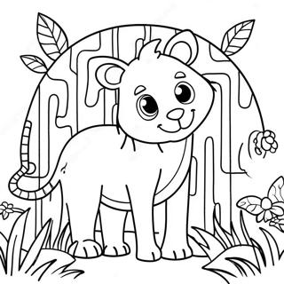 Fun Animal Maze Coloring Page 54863-44214