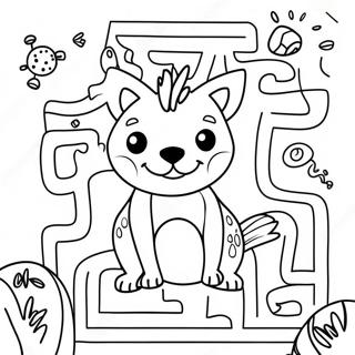 Fun Animal Maze Coloring Page 54863-44216