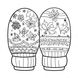 Cozy Winter Mitten Coloring Page 54873-44220