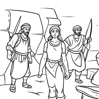 Rahab And The Spies Coloring Pages