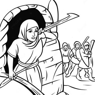 Courageous Rahab Hiding The Spies Coloring Page 54903-44245