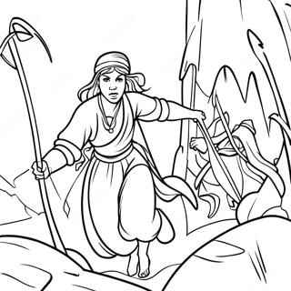 Courageous Rahab Hiding The Spies Coloring Page 54903-44246