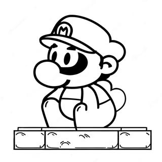 8 Bit Mario Coloring Pages