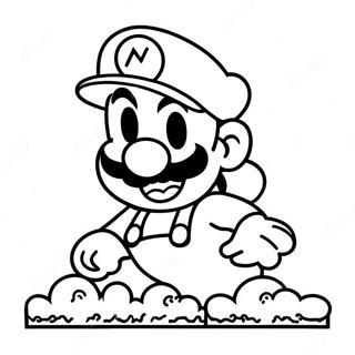 8 Bit Mario Coloring Page 5491-4552