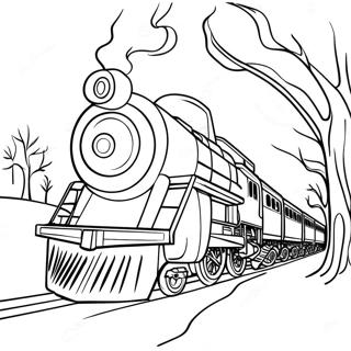 Magical Polar Express Train Coloring Page 54943-44269