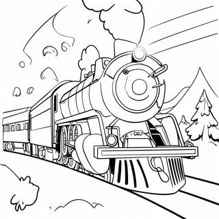 Magical Polar Express Train Coloring Page 54943-44270