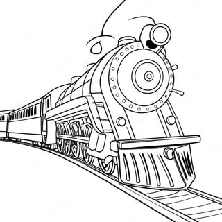 Magical Polar Express Train Coloring Page 54943-44271