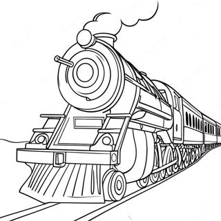 Magical Polar Express Train Coloring Page 54943-44272