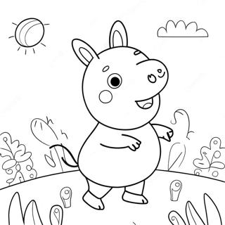 Peppa Pig Easter Coloring Pages