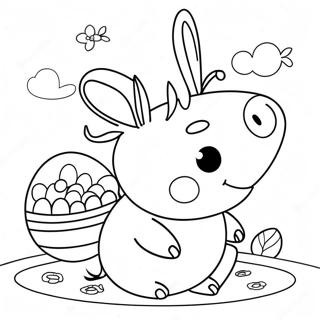 Peppa Pig Easter Bunny Coloring Page 54962-44282