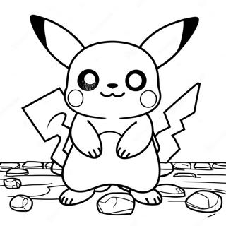 Pikachu In Lego Style Coloring Page 54973-44292