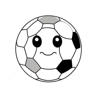 Cute Soccer Ball Coloring Page 55033-44343