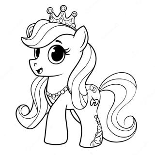 Beautiful Princess Cadence In A Sparkling Dress Coloring Page 55043-44349