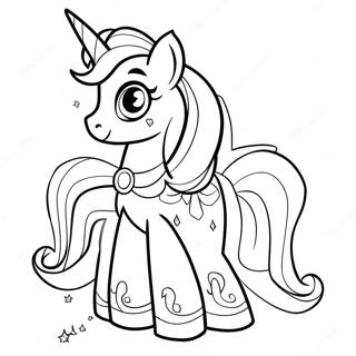 Beautiful Princess Cadence In A Sparkling Dress Coloring Page 55043-44350