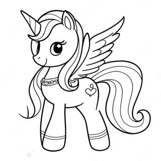 Beautiful Princess Cadence In A Sparkling Dress Coloring Page 55043-44352