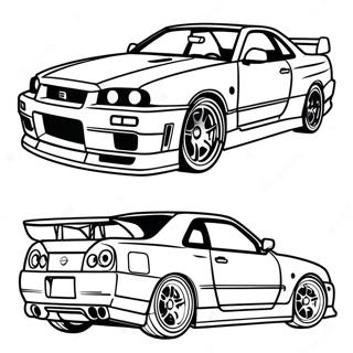 Nissan Skyline Gtr R34 Coloring Pages