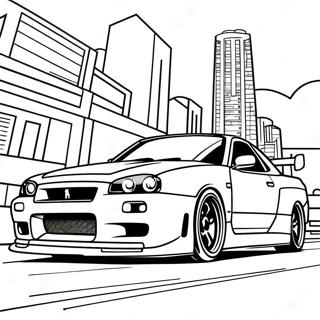 Nissan Skyline Gtr R34 Coloring Pages