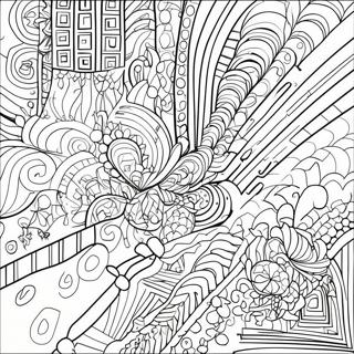 Colorful Glitch Patterns Coloring Page 55063-44369