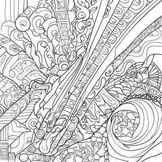 Colorful Glitch Patterns Coloring Page 55063-44371