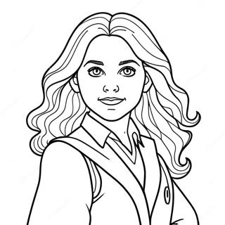 Hermione Granger Magical Spell Coloring Page 55072-44366