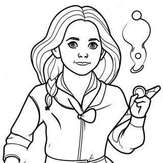 Hermione Granger Magical Spell Coloring Page 55072-44367