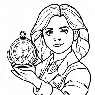 Hermione With Time Turner Coloring Page 55073-44378