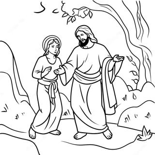 Temptation Of Jesus Coloring Pages