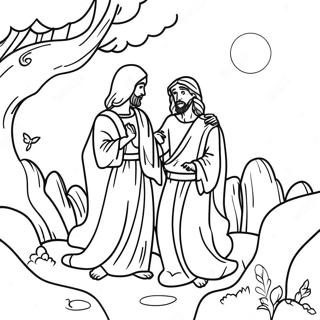 Temptation Of Jesus Coloring Page 55082-44374