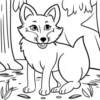 Beautiful Fox For Adults Coloring Pages