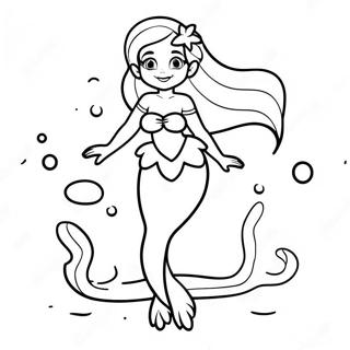 Ariel With Colorful Legs Coloring Page 55102-44390