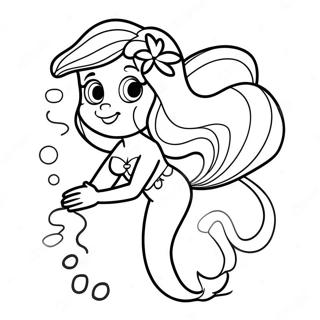 Ariel With Colorful Legs Coloring Page 55102-44391