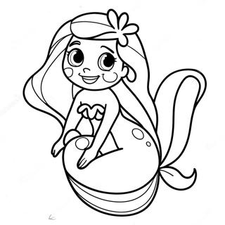 Ariel With Colorful Legs Coloring Page 55102-44392