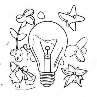 Colorful Christmas Light Bulb Coloring Page 5511-4560