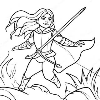 Aelin Galathynius In Battle Coloring Page 55133-44417