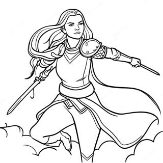 Aelin Galathynius In Battle Coloring Page 55133-44419