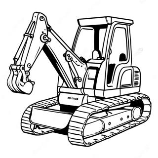 Backhoe Construction Vehicle Coloring Page 55142-44426