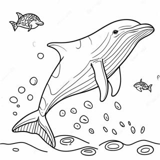 Playful Humpback Whale Coloring Page 55183-44464