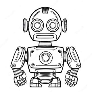 Metallic Robot Coloring Page 55192-44468