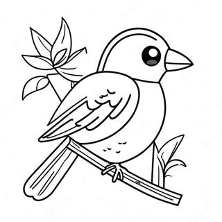 Realistic Bird Coloring Pages