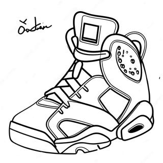 Jordan 6 Outline Coloring Pages