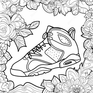 Colorful Jordan 6 Sneaker Coloring Page 55223-44497