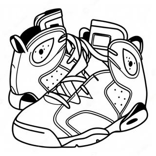 Colorful Jordan 6 Sneaker Coloring Page 55223-44499