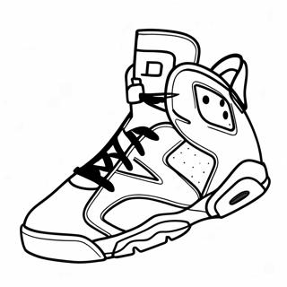 Colorful Jordan 6 Sneaker Coloring Page 55223-44500