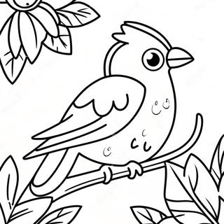 Colorful Tropical Bird Coloring Page 5522-4573