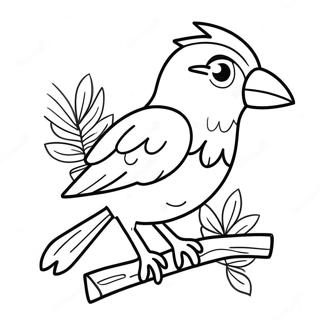 Colorful Tropical Bird Coloring Page 5522-4574