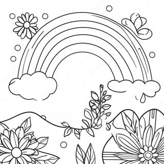 Boho Rainbow Coloring Page 55232-44496