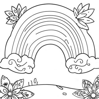 Whimsical Boho Rainbow Coloring Page 55233-44502