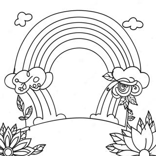 Whimsical Boho Rainbow Coloring Page 55233-44503