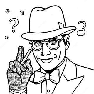 Riddler With Question Marks Coloring Page 55243-44507