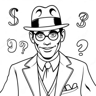 Riddler With Question Marks Coloring Page 55243-44508